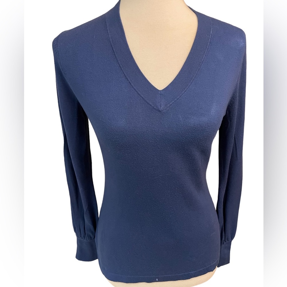 Classiques Entier Cobalt Blue V-Neck Sweater